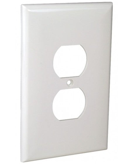 Orbit Jumbo 1G Wall Plate Duplex White OPJ8W