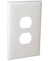 Orbit Jumbo 1G Wall Plate Duplex White OPJ8W