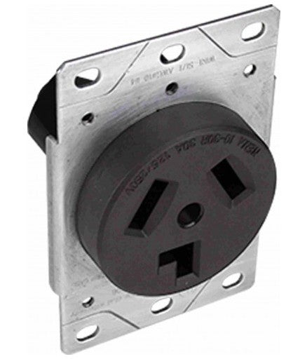 Orbit 30A 3P 3W 125250V Dryer Receptacle Black R303
