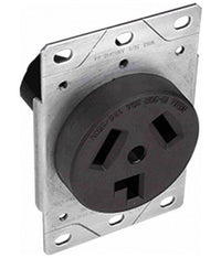 Orbit 30A 3P 3W 125250V Dryer Receptacle Black R303
