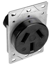 Orbit 50A 3P 3W 125250V Range Receptacle Black R503