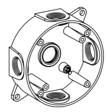 Orbit 4 in Round WP Box 5 1/2 in Hubs RB505