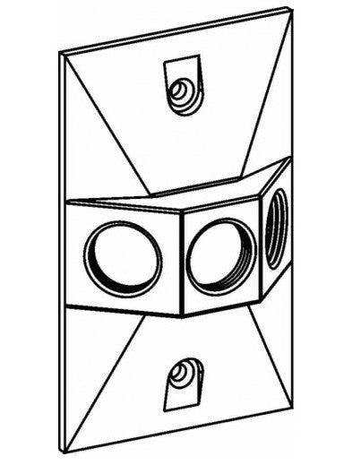 Orbit WP Rect. Cover 3 1/2 in Thread Holes RE3