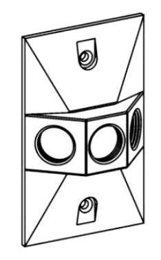 Orbit WP Rect. Cover 3 1/2 in Thread Holes Br RE3BR