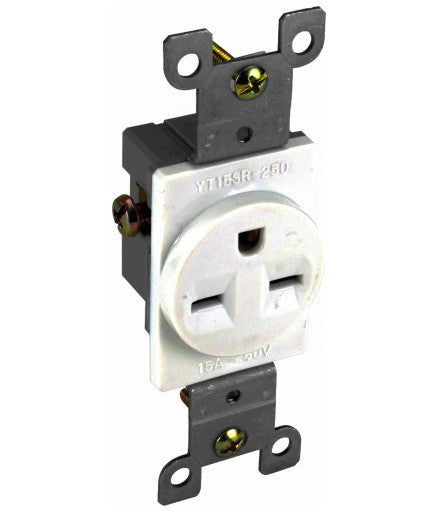 Orbit 15A 250V Single Receptacle Ivory SR15250I