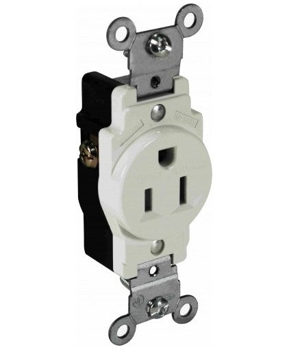 Orbit 15A 125V Single Receptacle Tamper Resistant Ivory SR15TRI