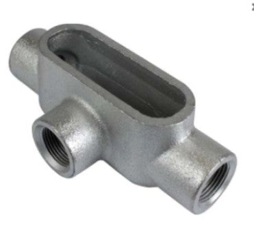 Orbit Type T Threaded Conduit Body, Gray Iron Form 7, 2-1/2 in T7250