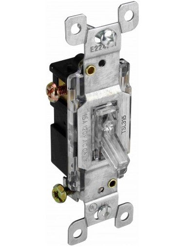 Orbit 15A 3WAY Toggle Switch Pilot Clear TSL315CL