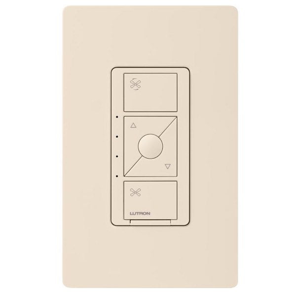 Lutron Caseta fan and light control in Light Almond