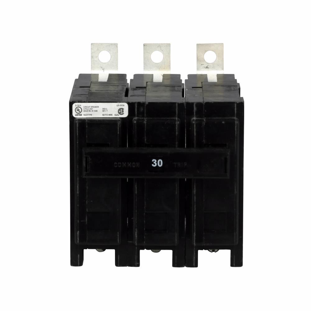 Cutler Hammer QBHW Series 30A 240V 3-Pole Bolt-On Thermal-Magnetic Circuit Breaker, 22 kAIC, CSA/UL/HACR