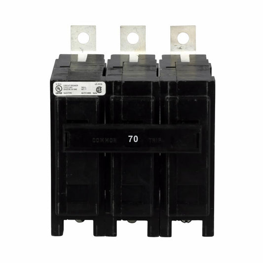 Cutler Hammer 70A 240V 3-Pole Bolt-On Circuit Breaker, 22 kAIC, Thermal Magnetic