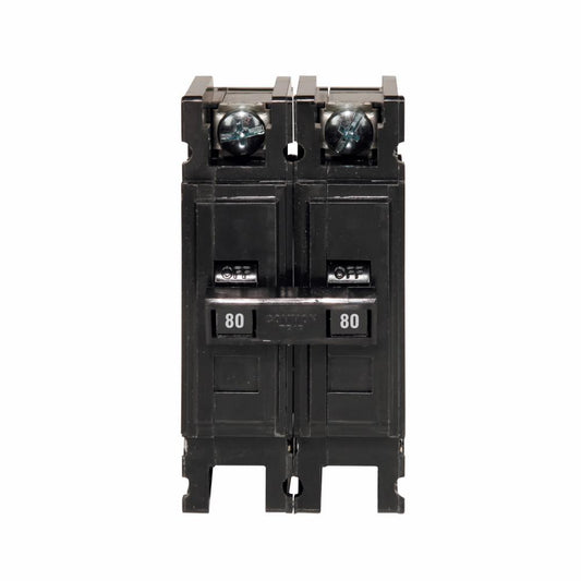 Cutler Hammer 80A 240V 2-Pole Thermal Magnetic Circuit Breaker QC Frame