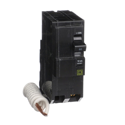 Square D 60 Amp 120/240V 2 Pole Ground Fault Circuit Breaker Plug-In QO Series