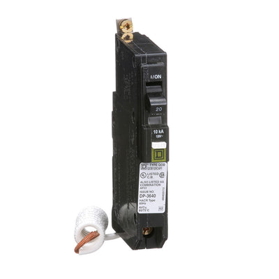 Square D 20 Amp 120/240V 1 Pole Bolt-On Combination Arc Fault Circuit Breaker