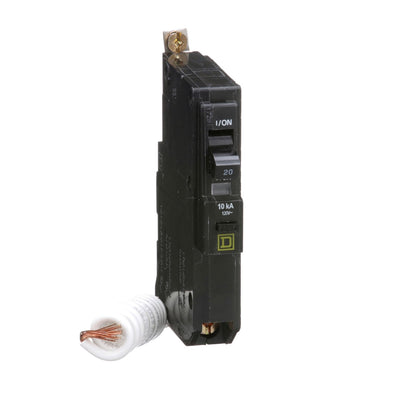 Square D 20 Amp 120 VAC 1 Pole Bolt-On Miniature Circuit Breaker with Ground Fault 10kA