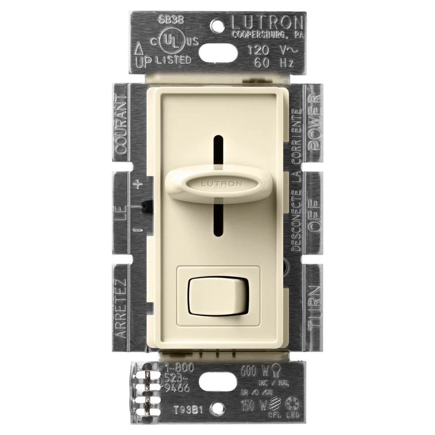 Lutron Skylark LED+ dimmer switch in Almond