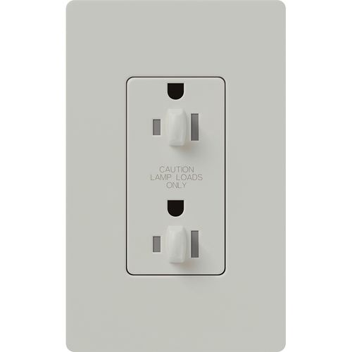 Lutron Claro 15 A tamper-resistant duplex receptacle in Palladium