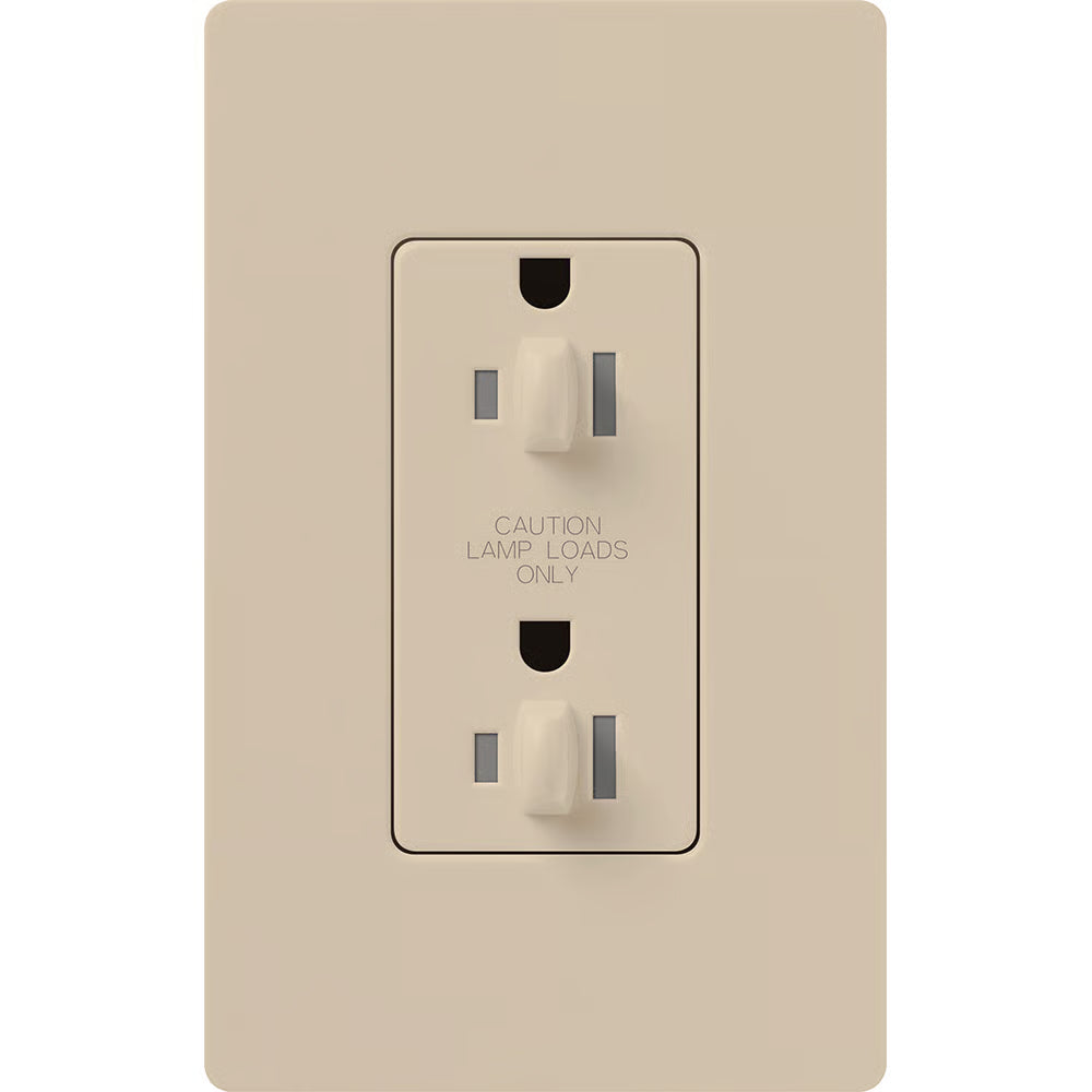 Lutron Claro 20 A tamper-resistant duplex receptacle in Taupe