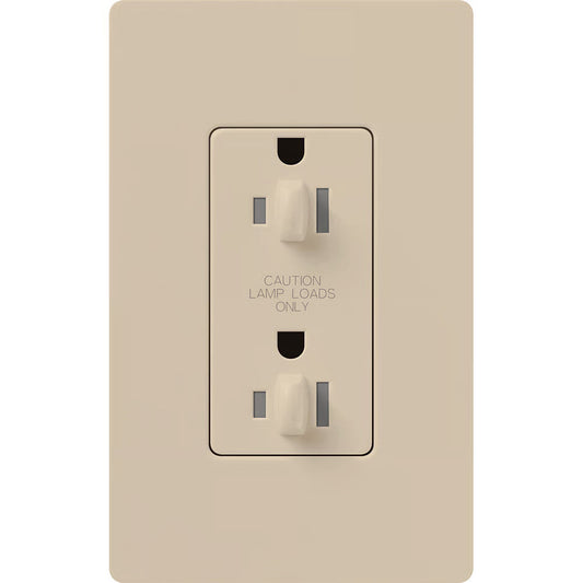 Lutron Claro 20 A tamper-resistant duplex receptacle in Taupe