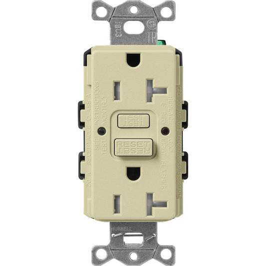 Lutron Claro GFCI receptacle in Sage