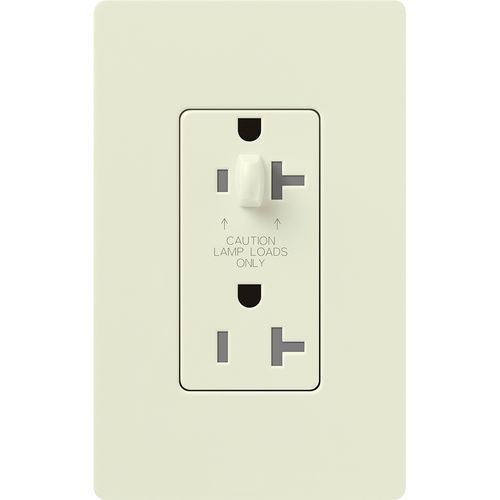 Lutron Claro 20 A tamper-resistant duplex receptacle in Biscuit