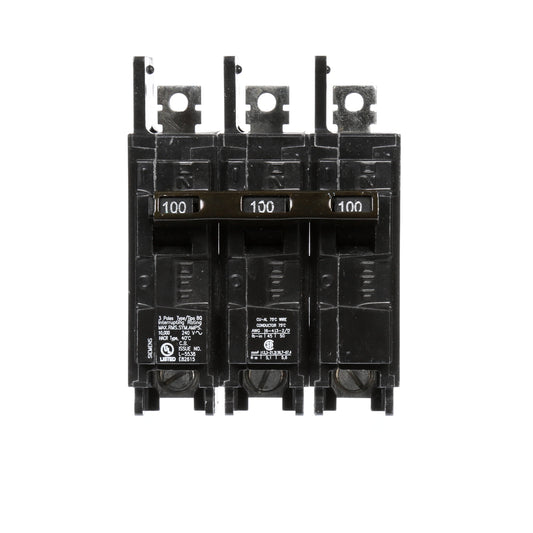 Siemens 100A 240V 3-Pole Bolt-On Circuit Breaker Type BQ