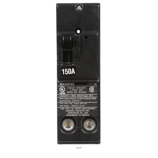Siemens 150 Amp 2-Pole 120/240V Thermal Magnetic Circuit Breaker Q Series Plug-In