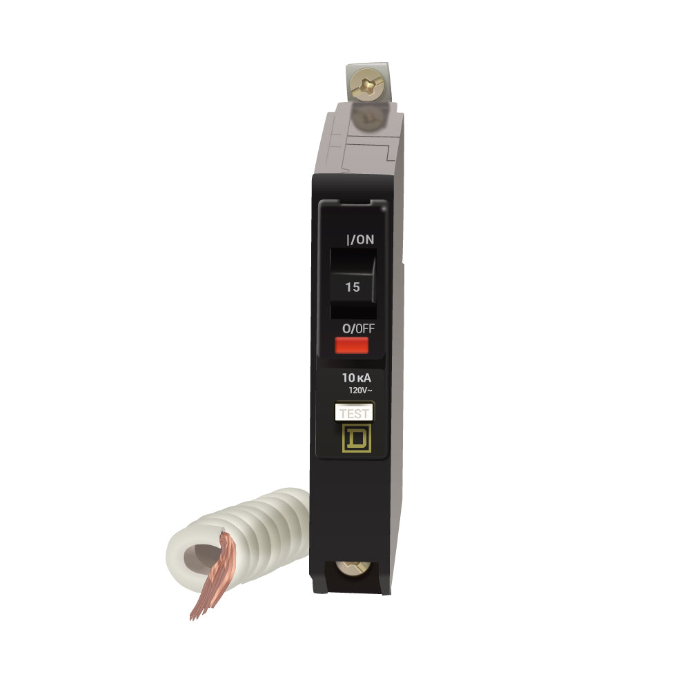 Square D 15 Amp 120 Volt 1 Pole Bolt-On Ground Fault Circuit Breaker