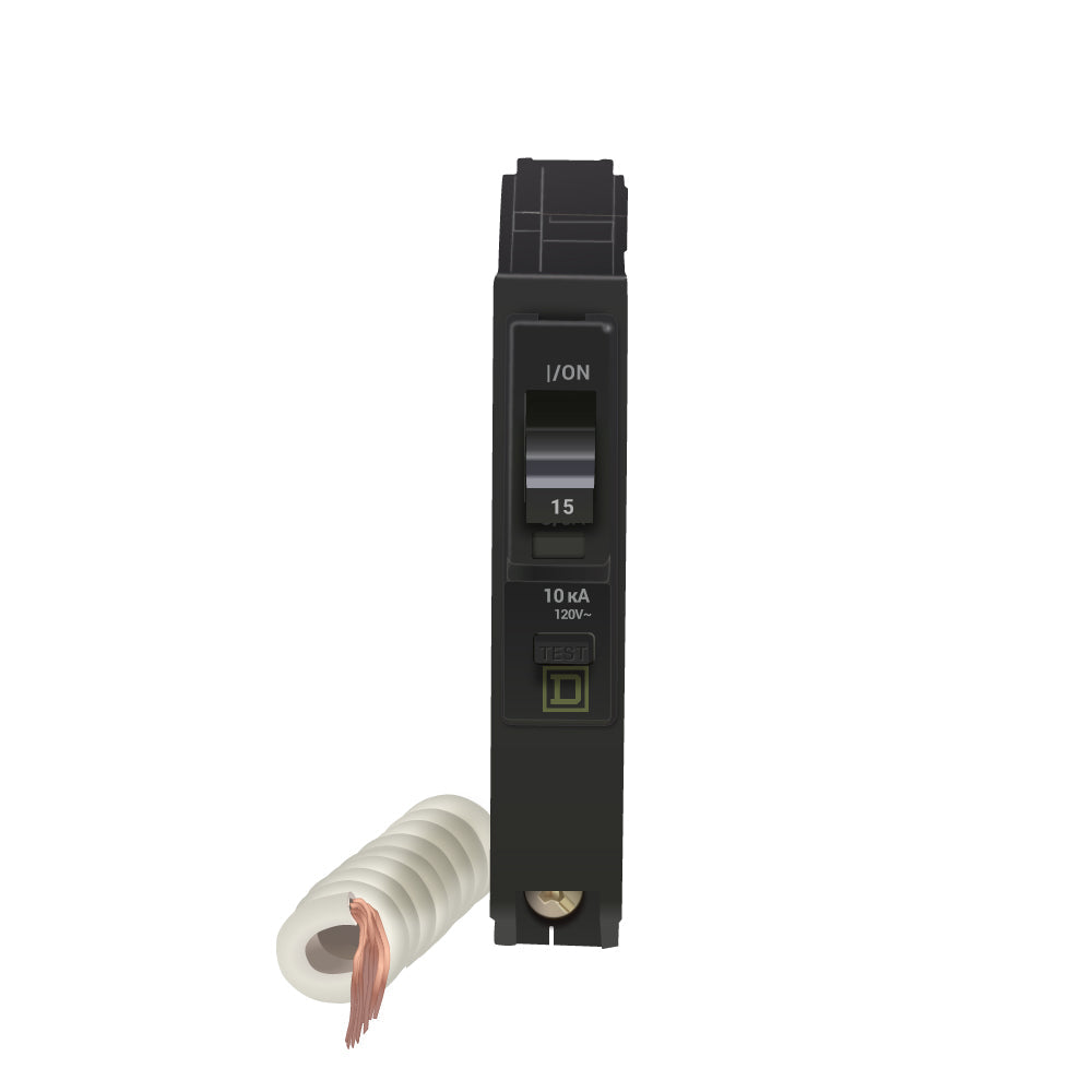 Square D 15 Amp 1 Pole 120/240V Ground Fault Circuit Breaker Plug-In