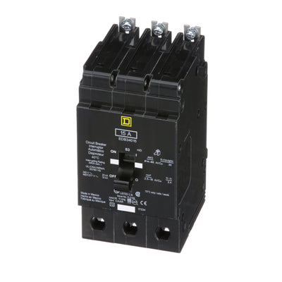 Schneider Electric (Square D) 3-Pole 15 A 480Y/277 V AC Bolt-On Circuit Breaker, Type EDB