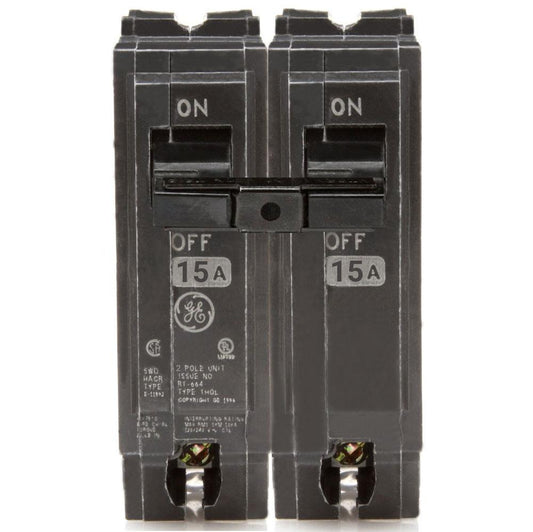 General Electric 15 Amp 2 Pole 240VAC Circuit Breaker Q-Line Series