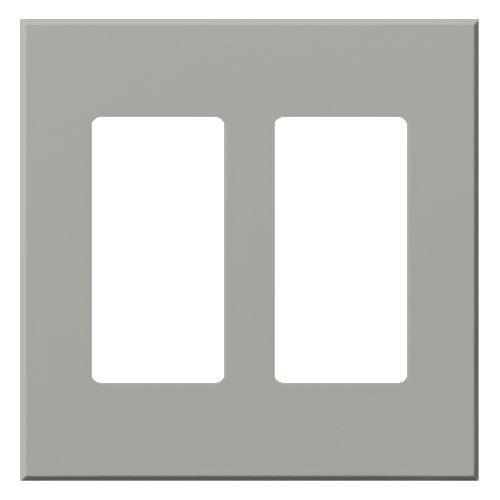 Lutron Architectural 2-gang wall plate in Gray