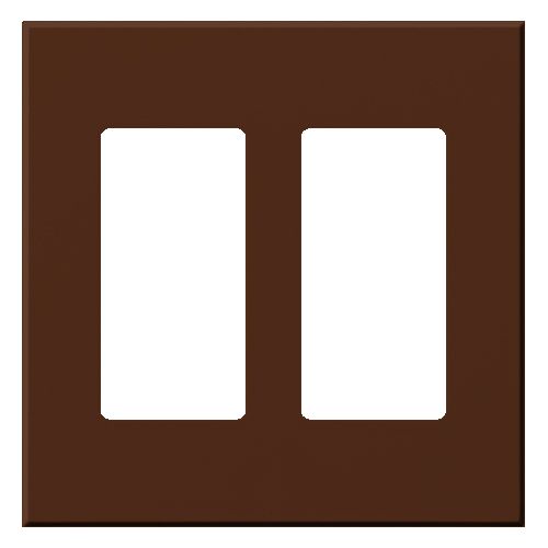 Lutron Architectural 2-gang wall plate in Sienna