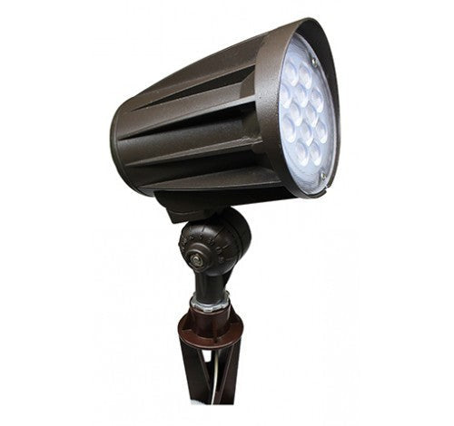Westgate 12V 24W 5000K LED Landscape Bullet Flood Light Bronze FLV12-24W-50K