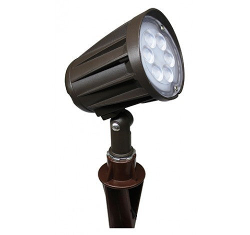 Westgate 12V 6W 5000K LED Landscape Bullet Flood Light Bronze FLV12-6W-50K