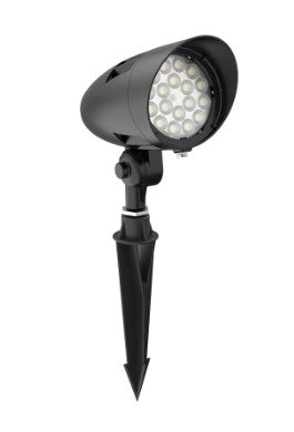 Westgate 12V AC/DC 24W 2900LM 4000K Black LED Landscape Bullet Flood Light FLVX-MD-24W-40K-BK