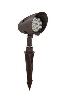 Westgate 12V AC/DC 12W 1400LM 3000K Bronze LED Landscape Bullet Flood Light FLVX-SM-12W-30K-BR