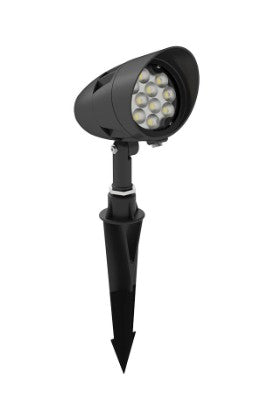 Westgate 12V AC/DC 12W 1400LM 4000K Black LED Landscape Bullet Flood Light FLVX-SM-12W-40K-BK