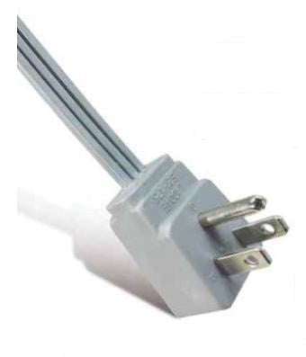 Westgate 6 ft Gray 16 AWG / 3 conductor NEMA 5-15P 125V SPT-2 Angle Plug Appliance Cord GPA6-2