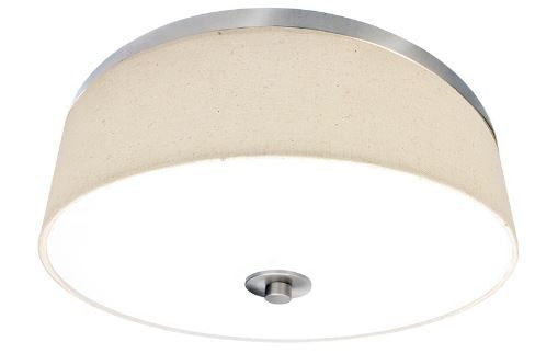 Westgate 18 in 120V 35W 1800LM 2700K/3000K/3500K/4000K/5000K Brushed Nickel LED Fabric Drum Light LCFF-18-MCT5-BN