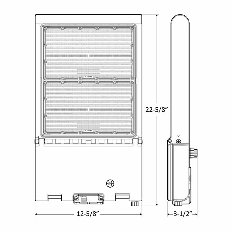 Westgate 120-277V 150W/200W/240W/300W 125 LM/W 3000K/4000K/5000K/5700K Black LED Flood Light LFXPRO-XL-150-300W-MCTP-BK