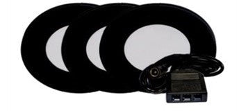 Westgate 2W 120LM 3000K Black LED Puck Light Kit PL12-3KIT-30K-BK