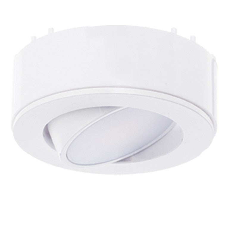 Westgate 120V 4.5W 250LM 3000K White 3-Light Adjustable LED Puck Light Kit PL120ADJ-3KIT-30K-WH