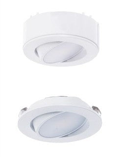 Westgate 4.5W 250LM 3000K White LED Puck Light PL12ADJ-30K-WH