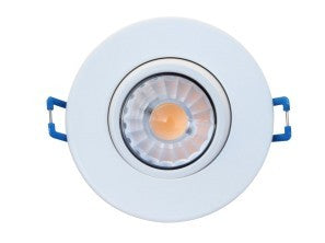 Westgate 3 Inch Round 8W 600LM 4000K White Finish Adjustable LED Recessed Downlight Trim RDL3S-ADJ-40K-WH
