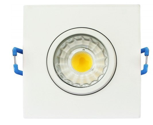 Westgate 3 Inch Square 8W 600LM 5000K White Finish Square Adjustable LED Recessed Downlight Trim SDL3S-ADJ-50K-WH