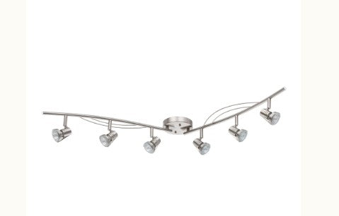 Westgate TRPK-6L-GU10-30K-BN 6X6.5W GU10 Lamp GU10 track lighting kit 3000K brushed nickel