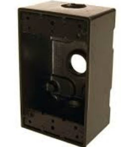 Westgate 1/2" 1-gang Bronze Weatherproof Electrical Box W1B50-3-BRZ