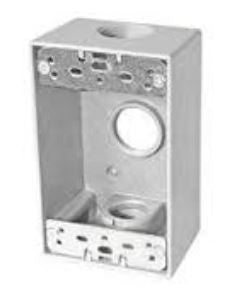 Westgate 1/2" 1-gang White Weatherproof Electrical Box W1B50-4-WH