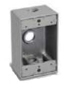 Westgate 3/4" 1-gang 4 outlet holes Gray Weatherproof Electrical Box W1B75-4